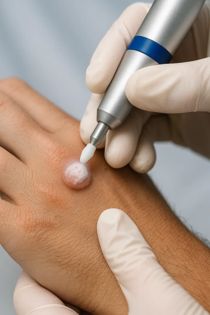 example of wart removal Brownhills using cryopen